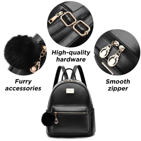 5902 Girls Fashion Backpack Purse Leather Mini Backpack Purse Satchel main image 6